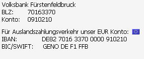 Bankverbindung